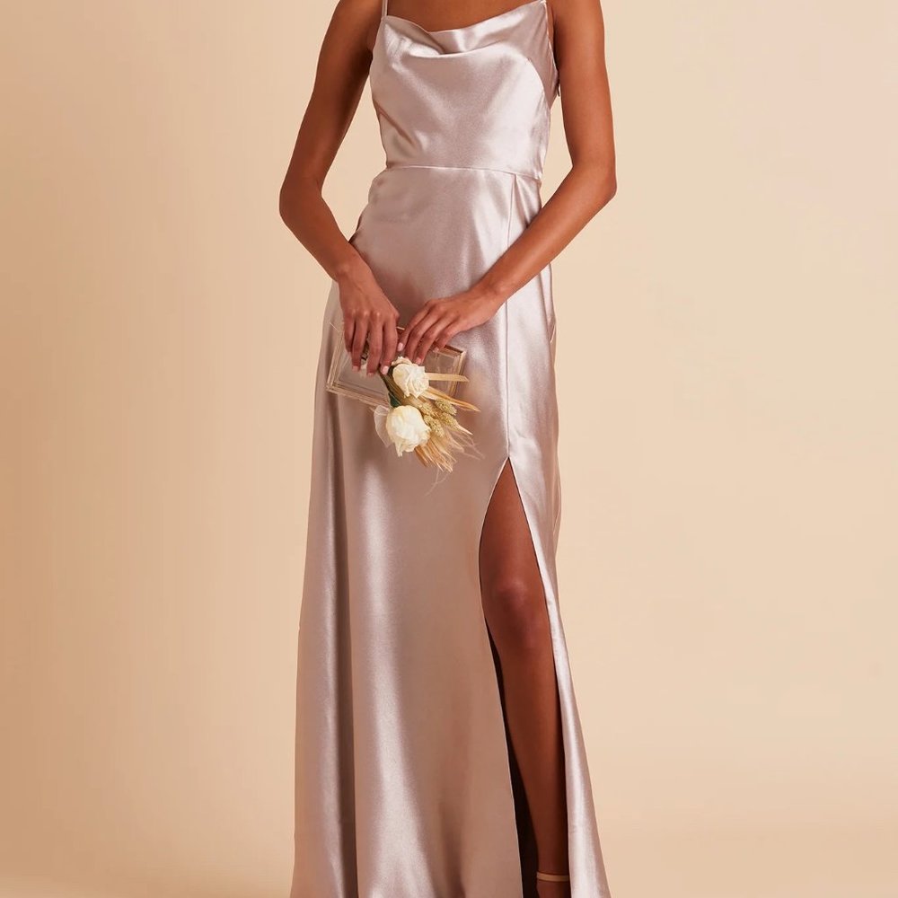 Birdy Grey - Lisa Long Satin Dress (Taupe)